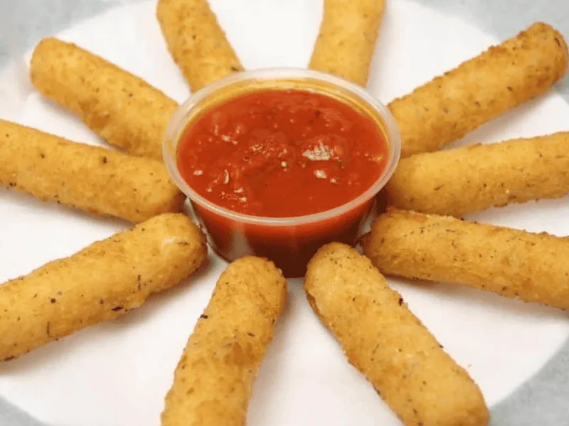 Air Fryer Crispy Mozzarella Sticks with Italian Seasoning