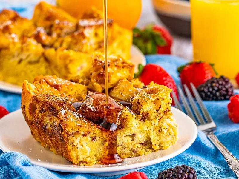 Overnight French Toast Casserole with Cinnamon Sugar Topping