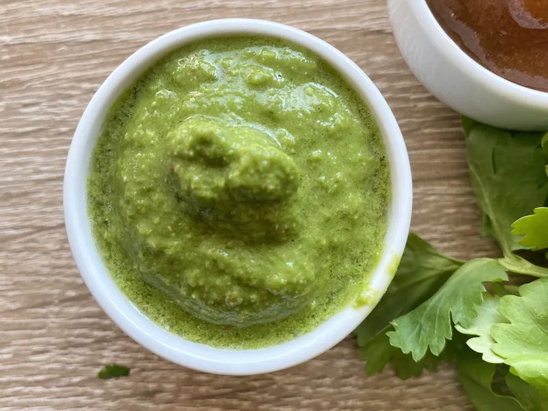 Quick Green Chutney for Chaat