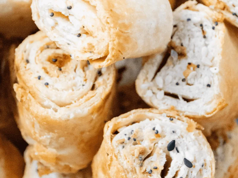 Air Fryer Everything Bagel Tortilla Roll-Ups