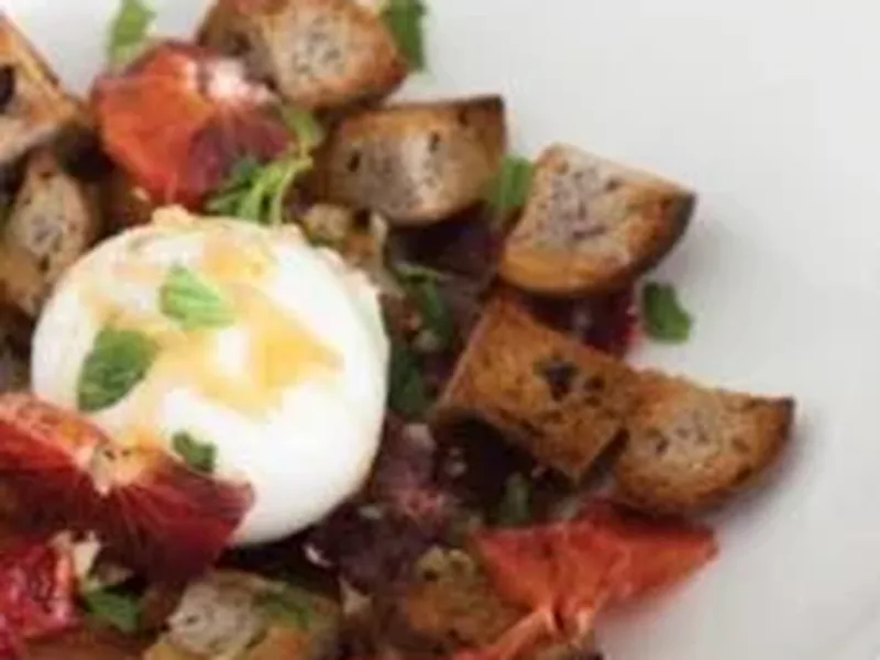 Blood Orange and Burrata Salad with Garlic Oil and Honey