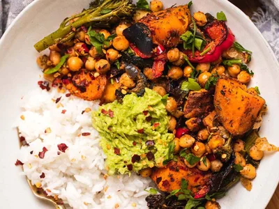 Roasted Vegetable and Chickpea Sheet Pan Dinner