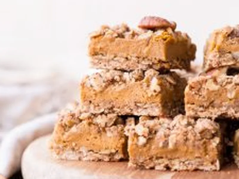 Gluten-Free Vegan Pumpkin Pie Crumb Bars with Almond Flour