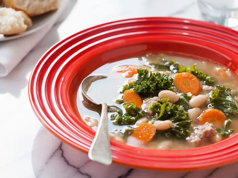 White Bean Soup with Sweet Italian Sausage