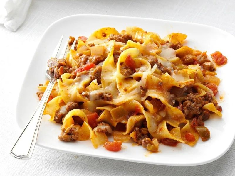 Fiesta Beef and Noodle Skillet