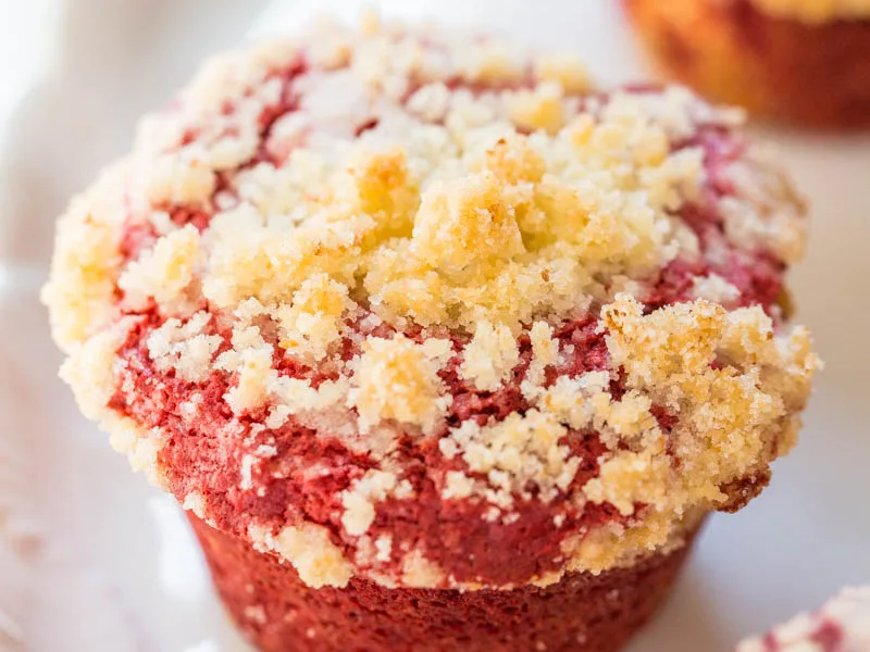 Red Velvet Cream Cheese Swirl Muffins