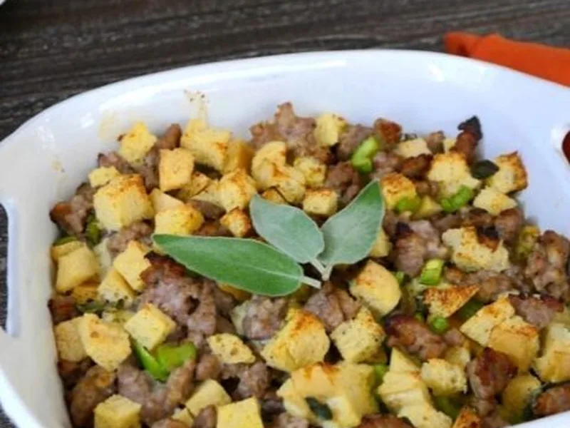 Low Carb Sausage Stuffing with Sage