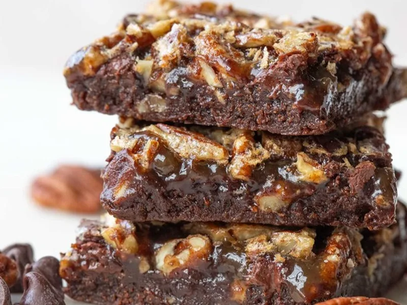 Fudgy Chocolate Chip Pecan Pie Brownies