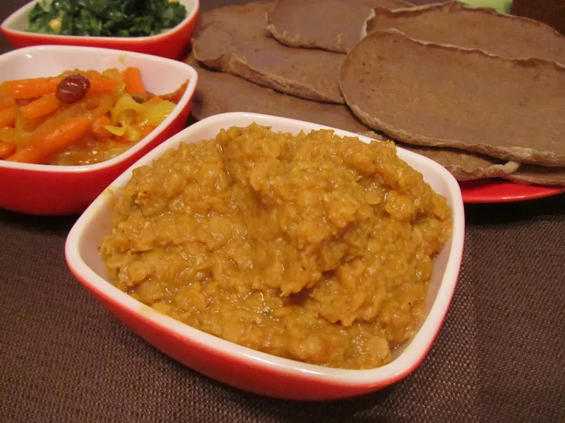Ethiopian Red Lentil Wat with Spiced Onion Base