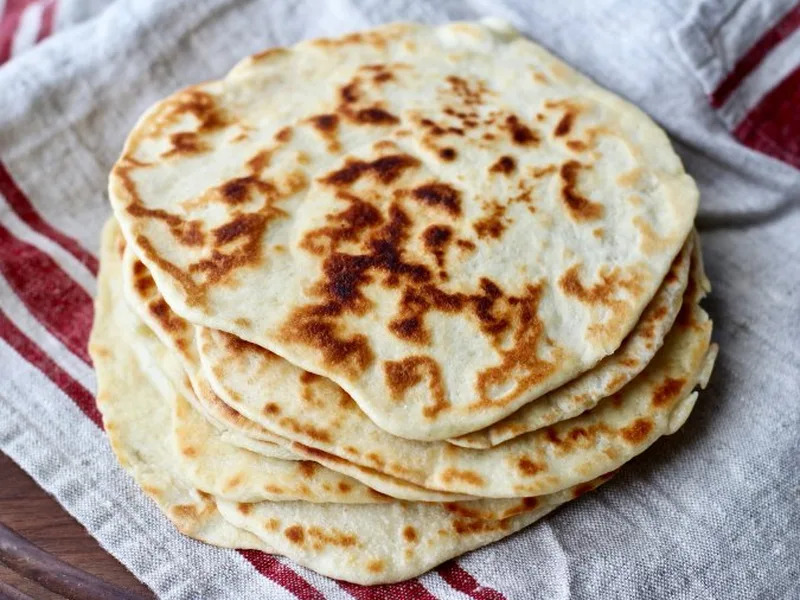 Sourdough Greek Yogurt Flatbread with Tangy Starter