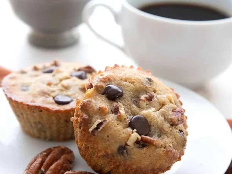 Keto Chocolate Pecan Pie Muffins with Almond Flour