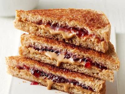 Grilled Peanut Butter and Jelly with Cinnamon Sugar Butter