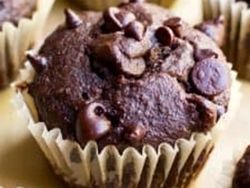 One Bowl Vegan Double Chocolate Banana Muffins