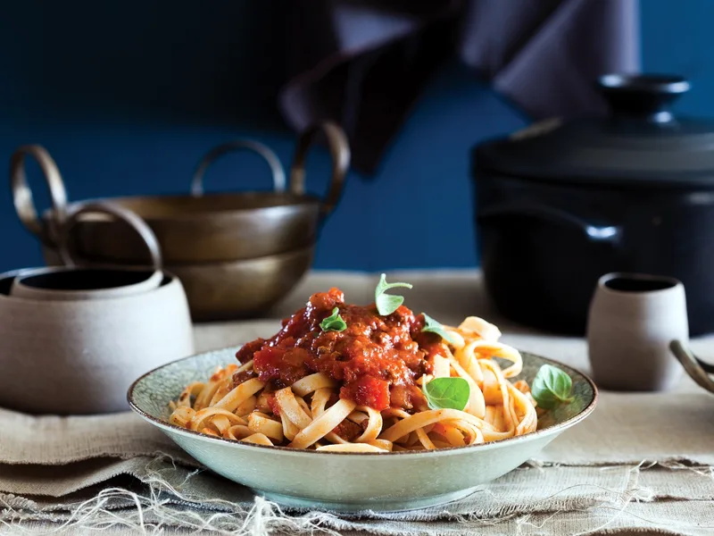 Slow Cooker Spicy Meat Sauce with Sausage and Ground Beef