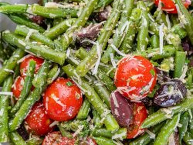 Tangy Green Bean Salad with Parmesan and Fresh Herbs