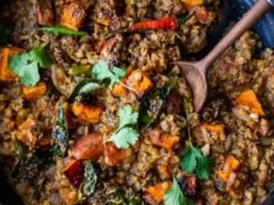 Lentil Dal with Sweet Potatoes and Spiced Ghee