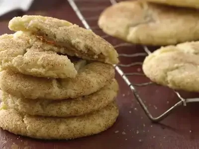 Salted Caramel-Stuffed Snickerdoodles with Dulce de Leche