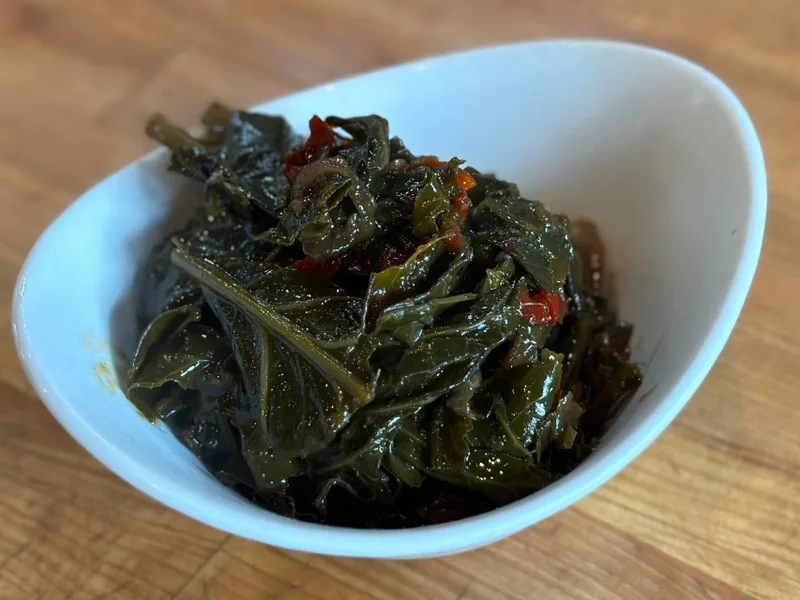 Calabrian Chili Braised Collard Greens with Pork