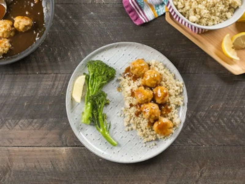 Teriyaki Mushroom Bell Pepper Stir-Fry with Coconut Quinoa