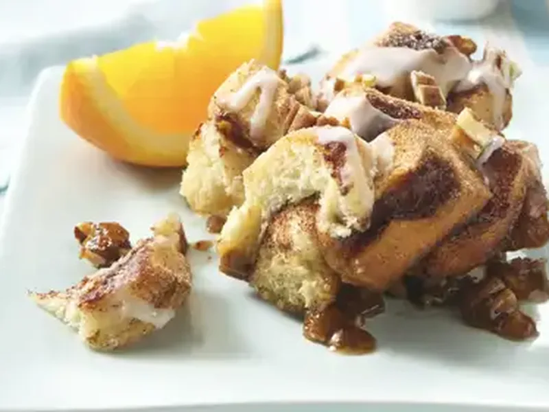 Cinnamon Roll Coffee Cake Bake with Orange Pecans