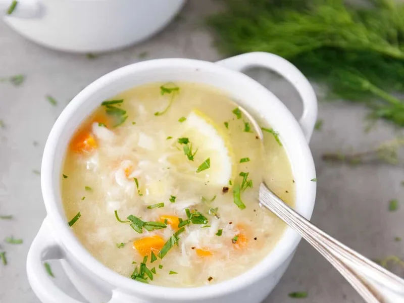 Greek Fish Soup with Lemon Egg Sauce