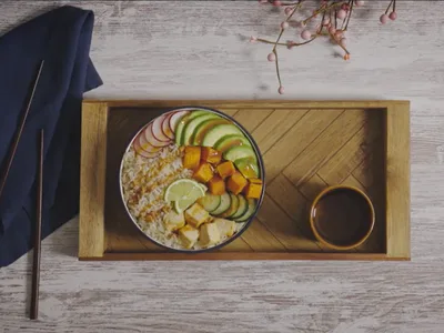 Crispy Tofu Buddha Bowl with Peanut Sauce