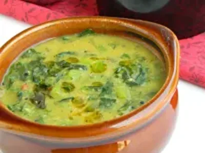Turnip Greens Kootu: Indian Dal and Leafy Curry