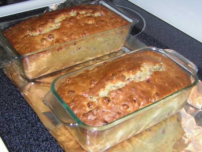 Cranberry Orange Walnut Loaf with Citrus Zest