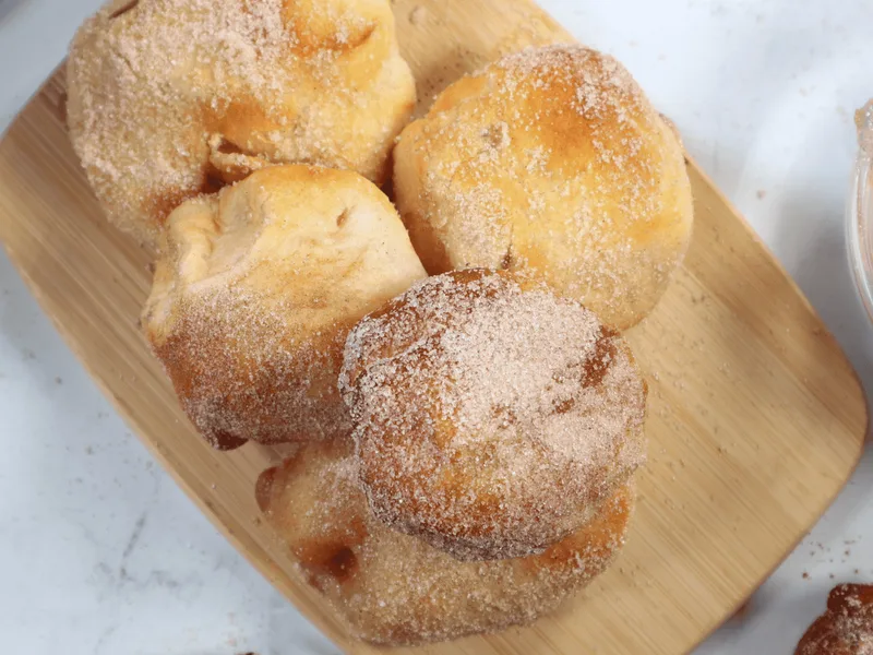 Air Fryer Pumpkin Pecan Fritters with Biscuit Dough