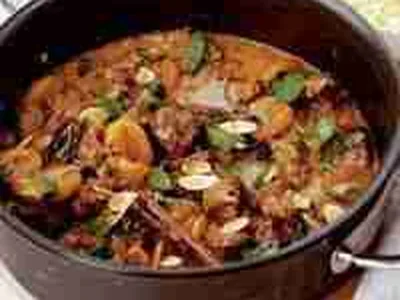 Braised Lamb with Apricots, Almonds and Warm Spices