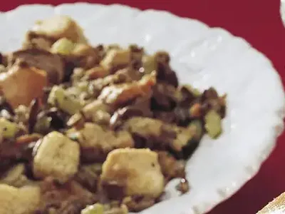 Slow-Cooker Sourdough and Wild Rice Stuffing with Porcini