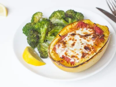 Roasted Spaghetti Squash Lasagna with Fire-Roasted Marinara