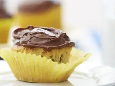 Banana Chocolate Chip Cupcakes with Yellow Cake Mix