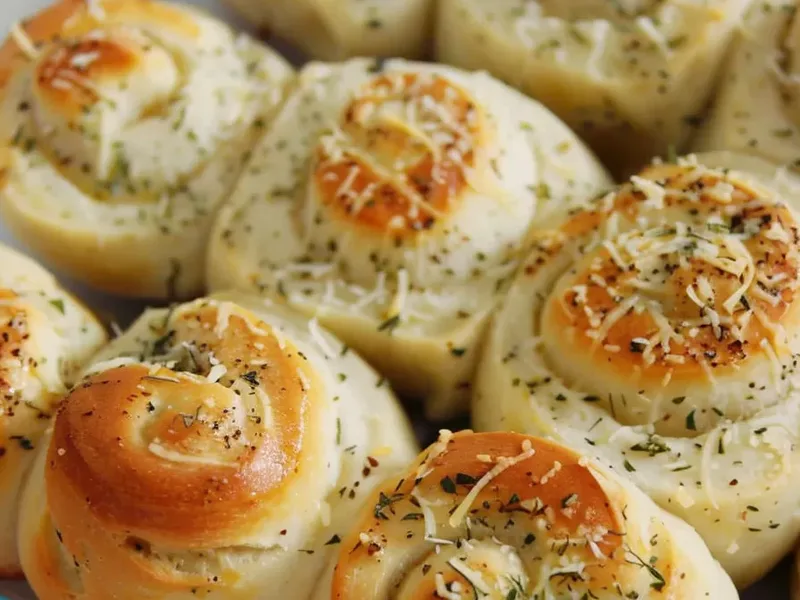 Soft Garlic Butter Parmesan Rolls with Fresh Herbs