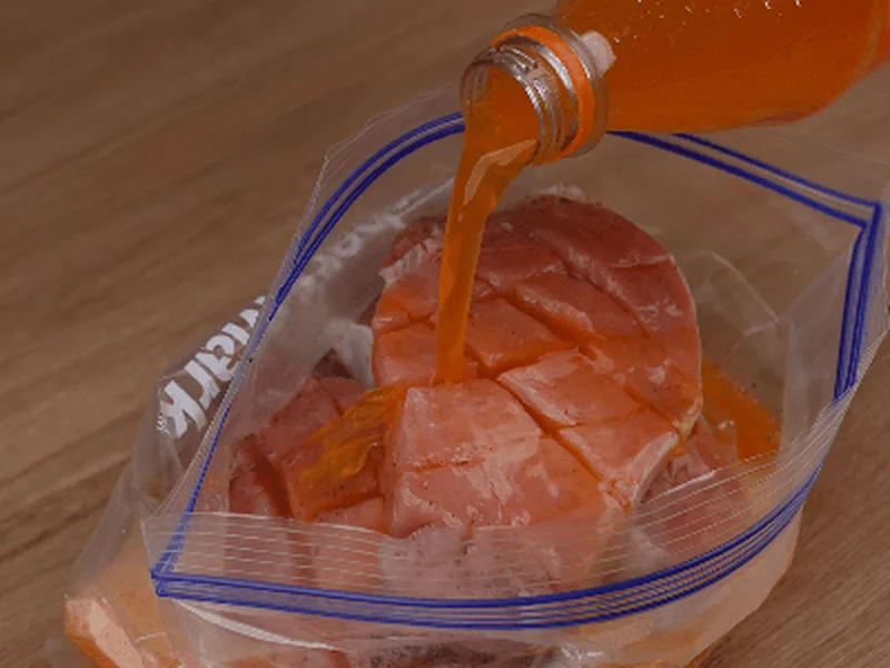 Orange Fanta Pork Loin Steaks with Potato Topping