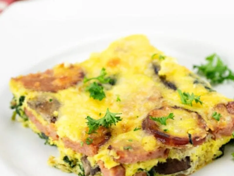 Sausage and Mushroom Low-Carb Breakfast Casserole
