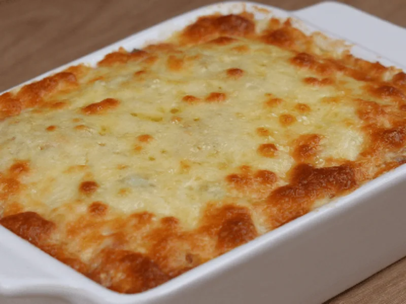 Bacon, Corn and Oat Skillet Pie with Melted Mozzarella