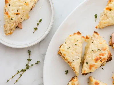 Mini Croque Monsieur Sandwiches with Creamy Bechamel