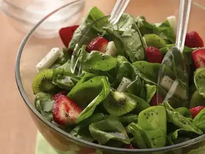 Fresh Spinach Strawberry Salad with Poppy Seed Dressing