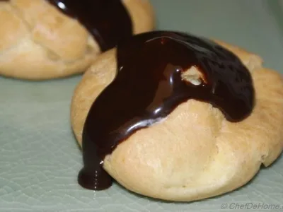 Classic Cream Puffs with Rich Chocolate Glaze