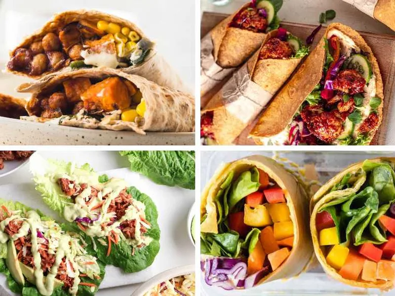 Easy Vegan Hummus and Veggie Wraps