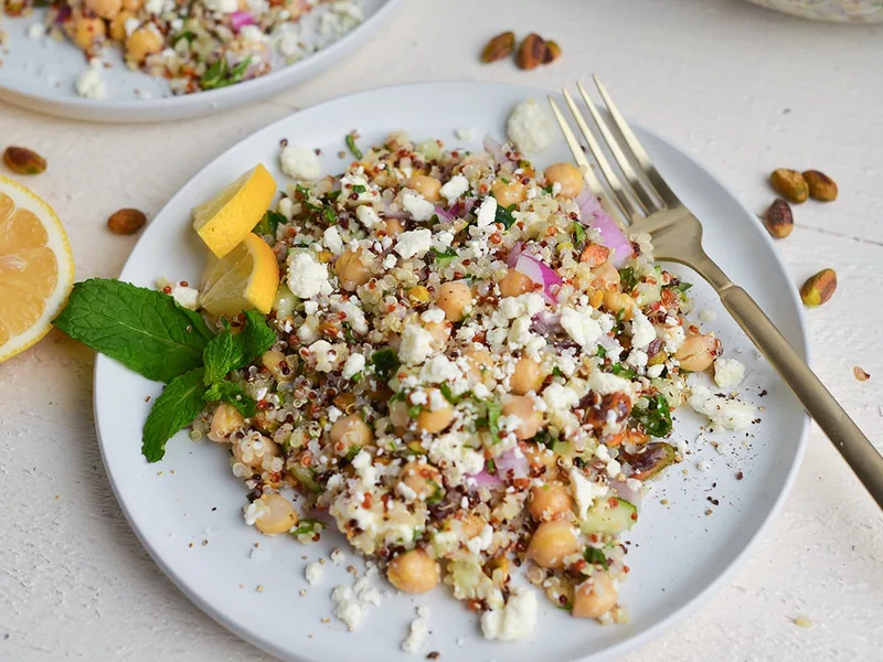 Jennifer Aniston Mediterranean Quinoa Salad with Feta and Herbs