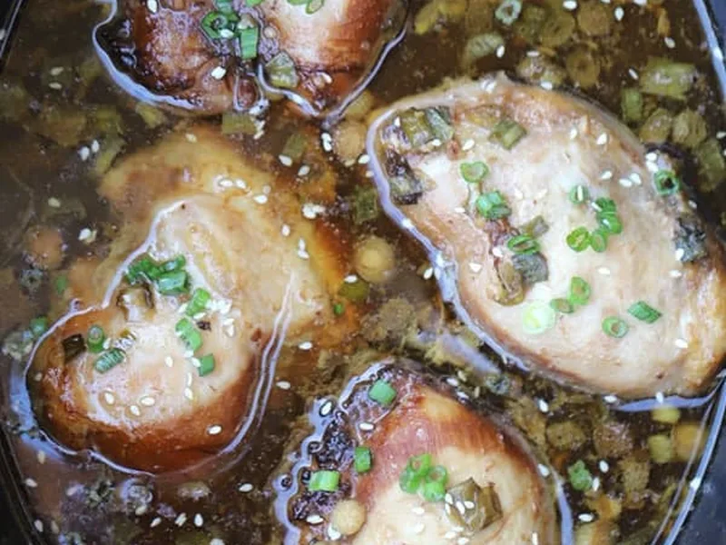 Slow Cooker Teriyaki Chicken Thighs with Homemade Sauce