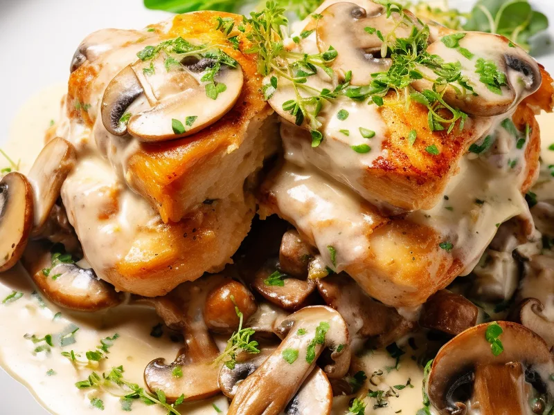Creamy Mushroom Keto Chicken Thighs with Parmesan Sauce