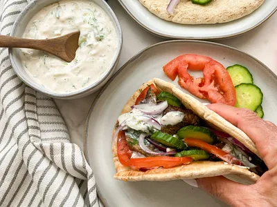 Portobello Mushroom Gyro with Tzatziki