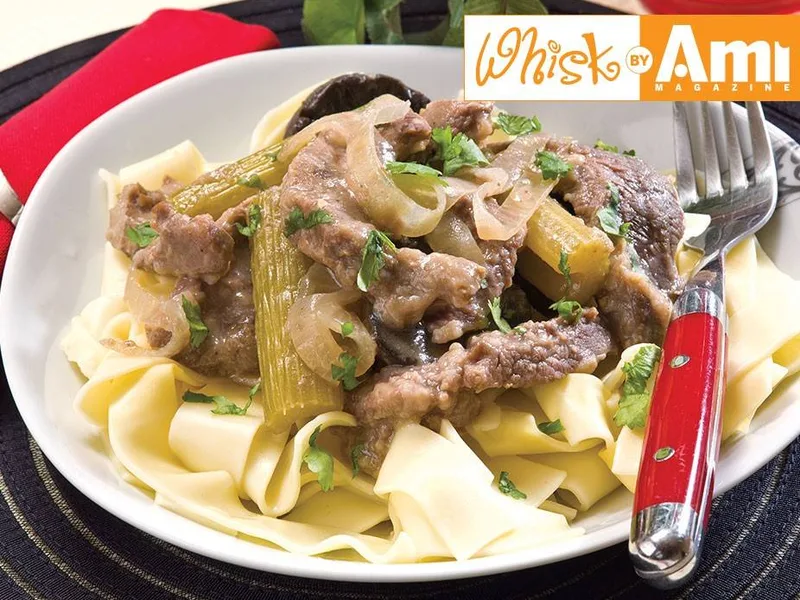 Slow Cooker Chinese Beef with Egg Noodles