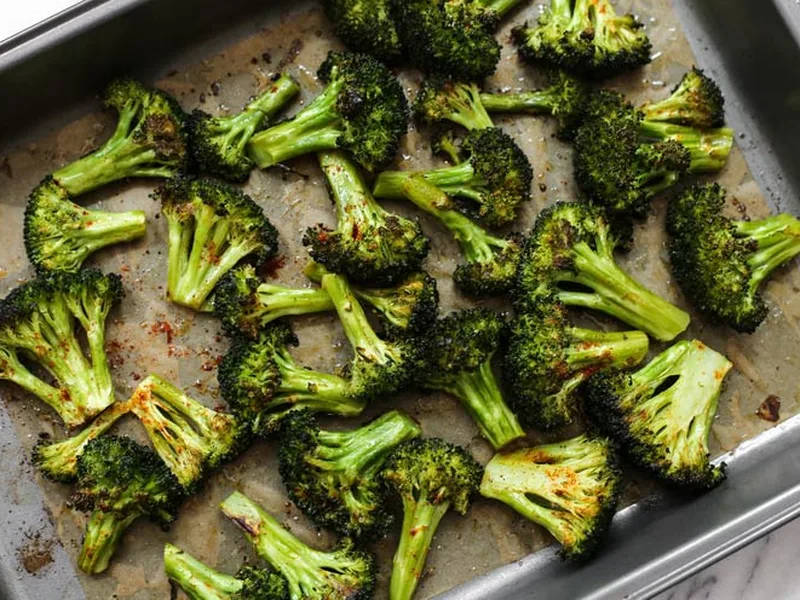 Roasted Broccoli with Toasted Pine Nuts