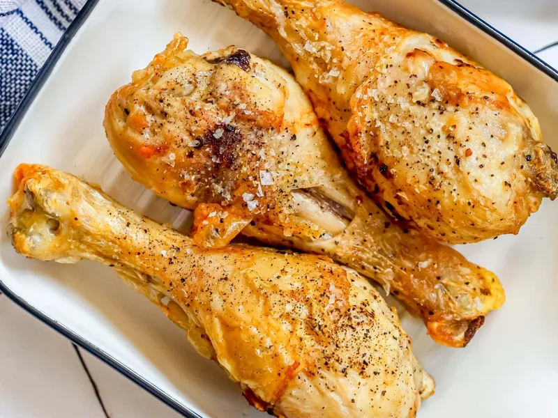 Crispy Baked Chicken Drumsticks with Garlic Butter Baste