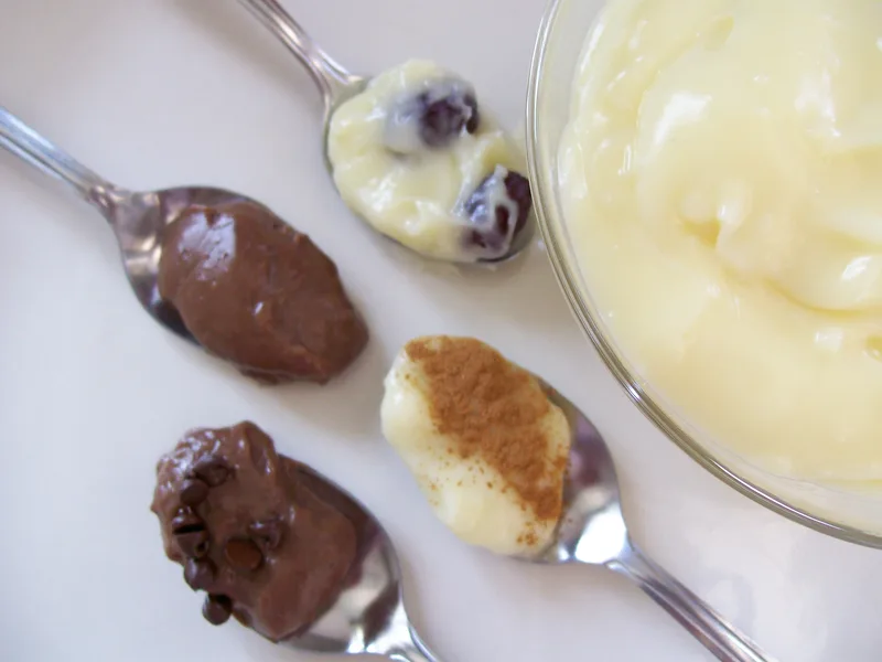 Homemade Vanilla Pudding with Chocolate, Chai, and Mocha Variations
