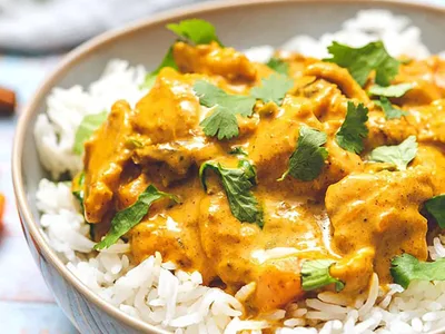CrockPot Butter Chicken with Butternut Squash and Spices